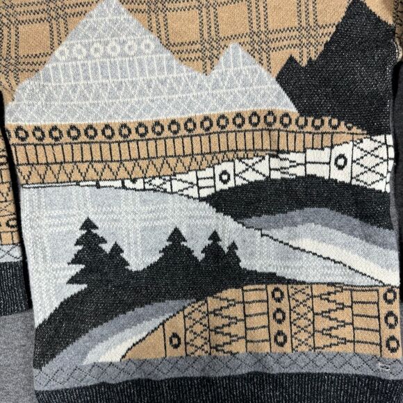 Woolrich Beige and Gray Patterned Turtleneck Sweater - Picture 2 of 13